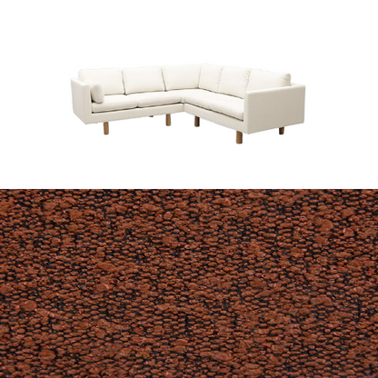 Klädsel till soffa Samsö hörnsoffa 5 sits Tyg Ascot bouclé