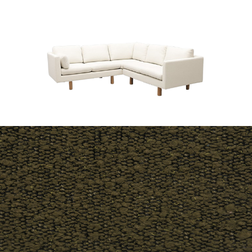 Klädsel till soffa Samsö hörnsoffa 5 sits Tyg Ascot bouclé