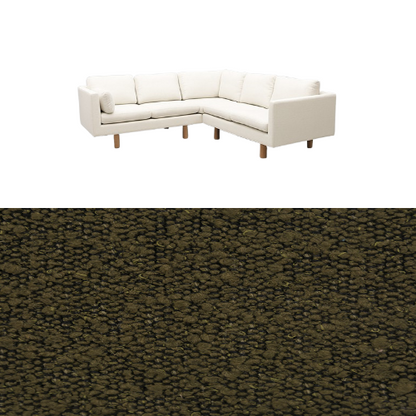 Klädsel till soffa Samsö hörnsoffa 5 sits Tyg Ascot bouclé