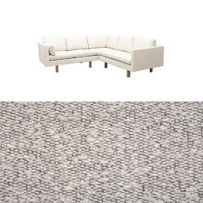 Klädsel till soffa Samsö hörnsoffa 5 sits Tyg Ascot bouclé