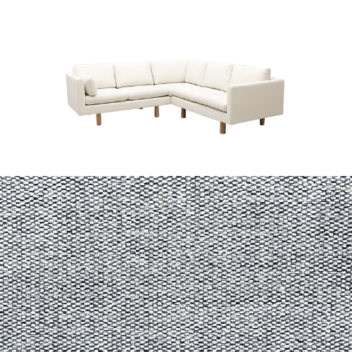 Klädsel till soffa Samsö hörnsoffa 5 sits Tyg Bergamo