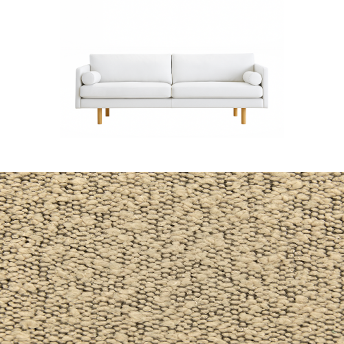 Klädsel till soffa Saxo Living Classic Tyg Ascot bouclé