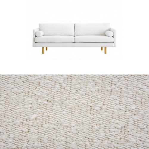 Klädsel till soffa Saxo Living Classic Tyg Ascot bouclé