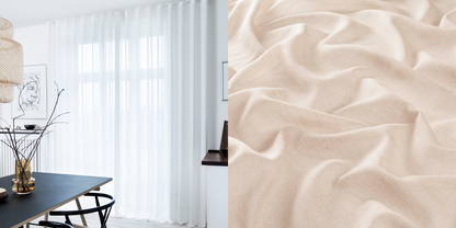 Tunn Linnemixgardin Kalmar (Transparent) Wave