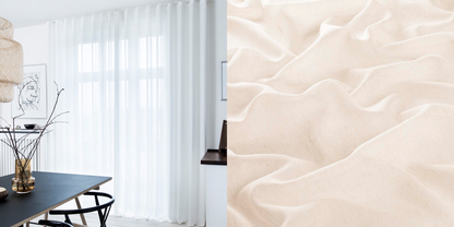 Tunn Linnemixgardin Kalmar (Transparent) Wave