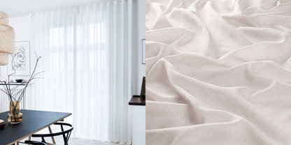 Tunn Linnemixgardin Kalmar (Transparent) Wave