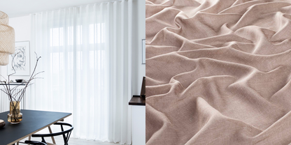 Tunn Linnemixgardin Kalmar (Transparent) Wave