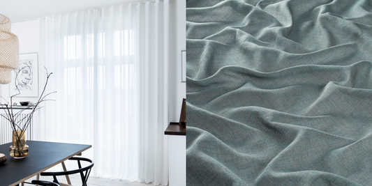 Tunn Linnemixgardin Kalmar (Transparent) Wave