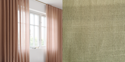 Tunn Linnestrukturgardin Elegante (Transparent) Wave