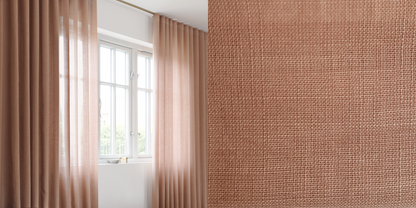 Tunn Linnestrukturgardin Elegante (Transparent) Veckband