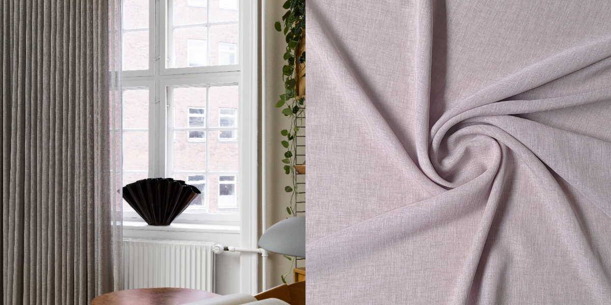 Tunn Linnestrukturgardin Sivas (Transparent) Veckband