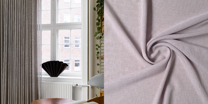 Tunn Linnestrukturgardin Sivas (Transparent) Veckband