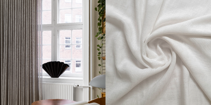 Tunn Linnestrukturgardin Sivas (Transparent) Wave