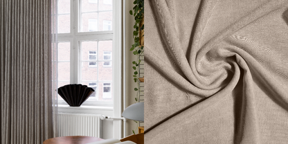 Tunn Linnestrukturgardin Sivas (Transparent) Veckband