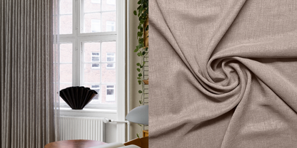 Tunn Linnestrukturgardin Sivas (Transparent) Wave