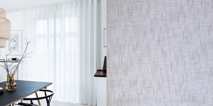 Tunn Linnestrukturgardin Smoke (Transparent) Veckband