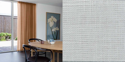 Tunn Linnestrukturgardin Violet (Transparent) Wave