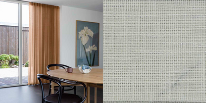 Tunn Linnestrukturgardin Violet (Transparent) Veckband