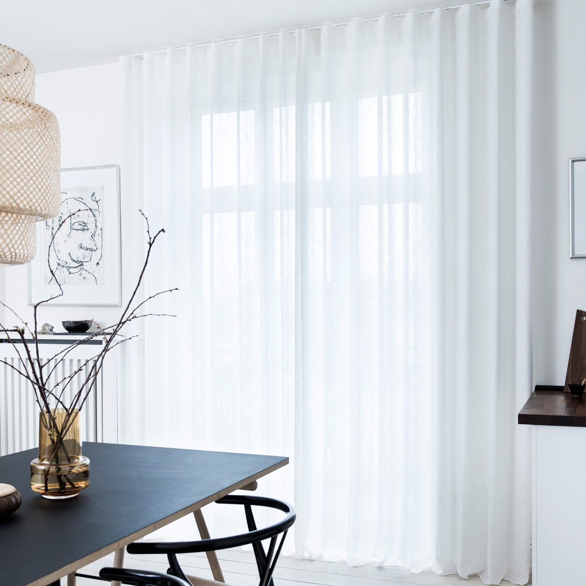Tunn linnemixgardin – Kalmar Transparent