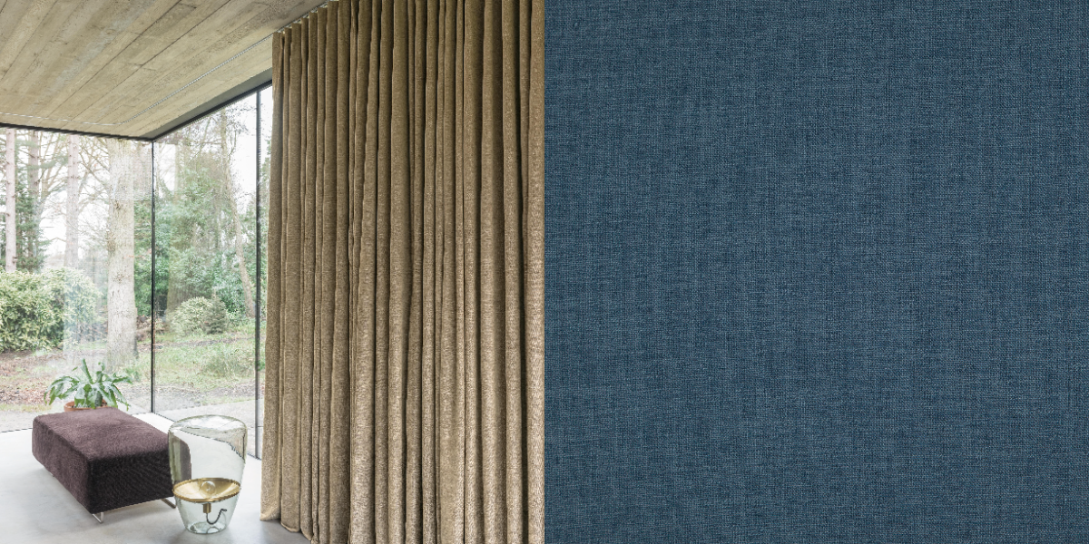 Vävd Linnestrukturgardin Cairo Veckband