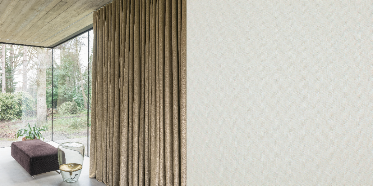 Vävd Linnestrukturgardin Mörkläggande Cairo (Fodrad) Veckband