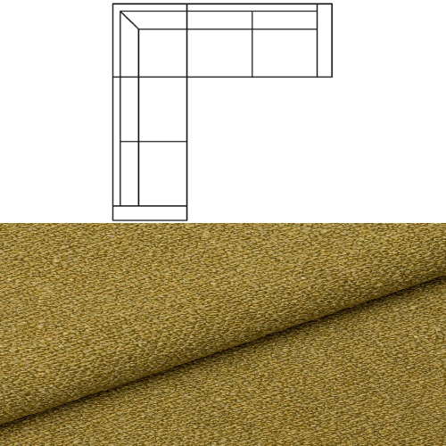 Klädsel till Hörnsoffa Tyg Angola bouclé