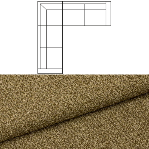 Klädsel till Hörnsoffa Tyg Angola bouclé