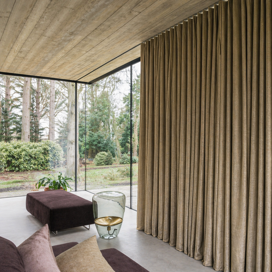 Mörkläggande vävd Linnestrukturgardin Cairo (Fodrad)