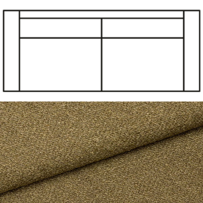 Klädsel till Rak Soffa Tyg Angola bouclé