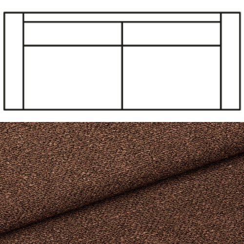 Klädsel till Rak Soffa Tyg Angola bouclé