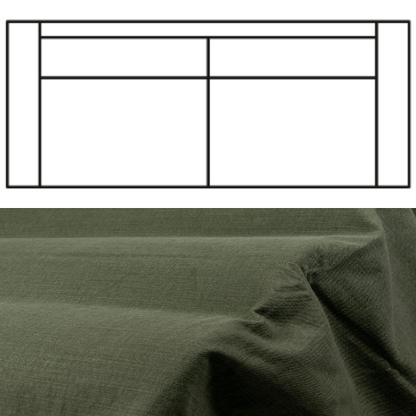 Klädsel till Rak Soffa Tyg Caleido