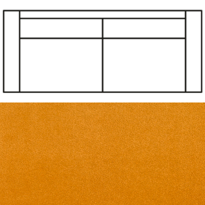 Klädsel till Rak Soffa Tyg Crown Velvet