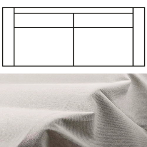Klädsel till Rak Soffa Tyg Caleido